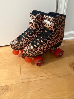 Impala Leopard Roller Skates with Red Wheels NWOT